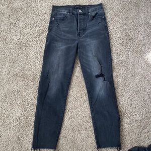 Kendall + Kylie high rise straight jean